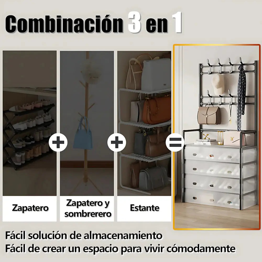 ZAPATERO PERCHERO ACRILICO